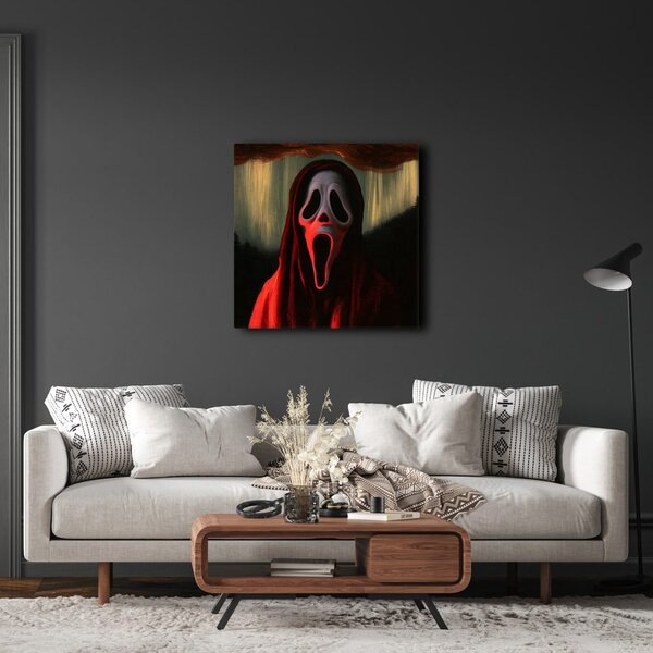 Quadro su tela – Figura horror sotto il cielo rosso