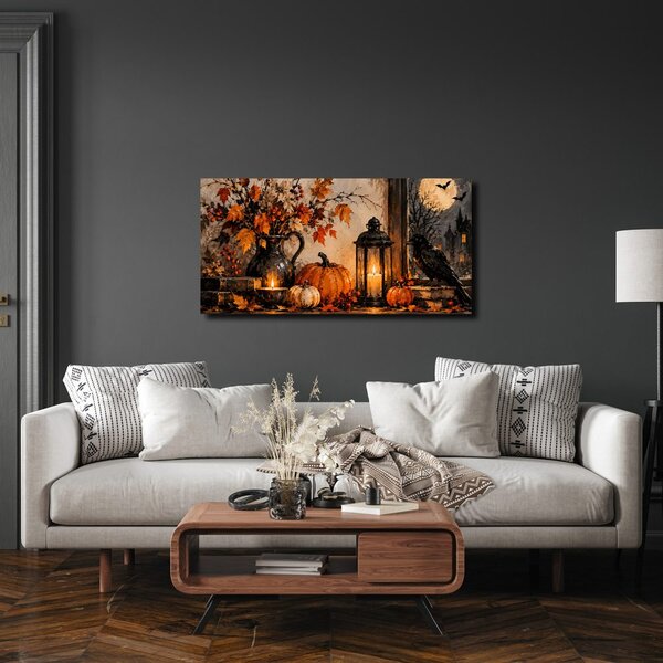 Quadro su tela – Misteriosa notte autunnale con candela