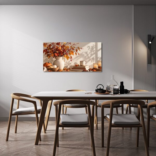 Quadro su tela – Calda composizione autunnale con candele