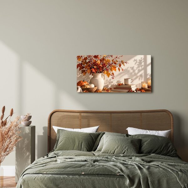 Quadro su tela – Calda composizione autunnale con candele