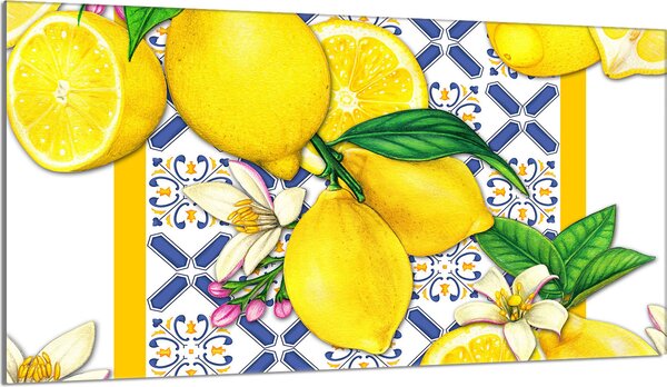 Piastra copripiano cottura 90x52 Piastra copripiano cottura in Vetroceramica alzatina in vetro tagliere decorativo, giallo limone