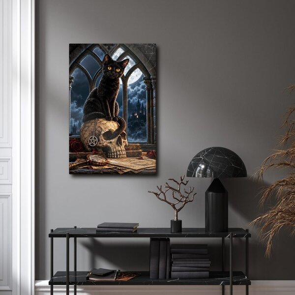 Quadro su tela – Gatto misterioso in stile gotico