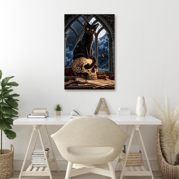 Quadro su tela – Gatto misterioso in stile gotico
