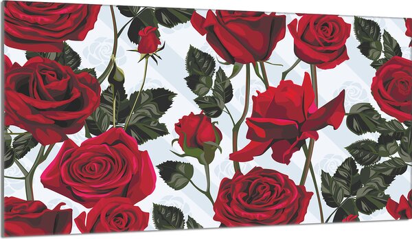 Piastra di copertura per piano cottura 90x52 Piastra di copertura per piano cottura in Vetroceramica, tagliere decorativo, rosso rosa