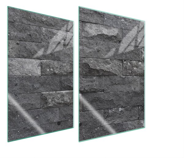 Piastre copri fornelli 2 pezzi 35x52 Copri piano cottura in Vetroceramica tagliere in vetro grigio mattone