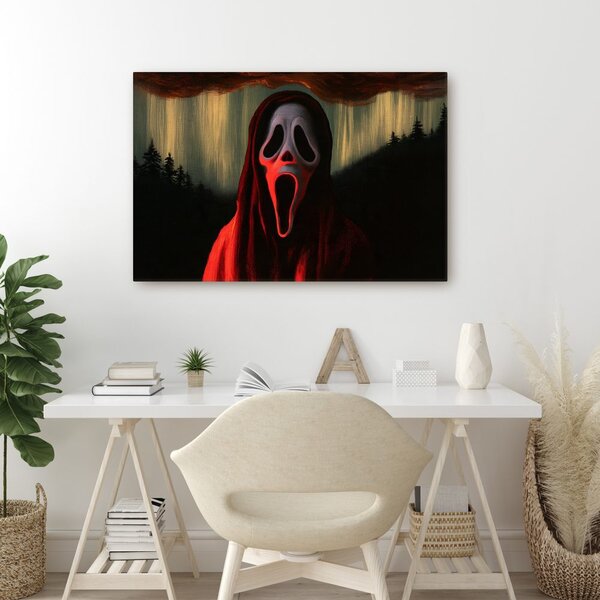 Quadro su tela – Urlo terrificante con cappuccio rosso
