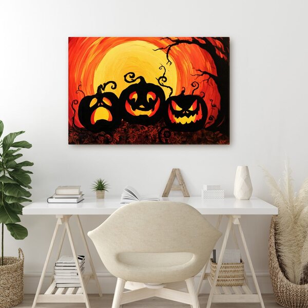 Quadro su tela – Zucca al chiaro di luna piena