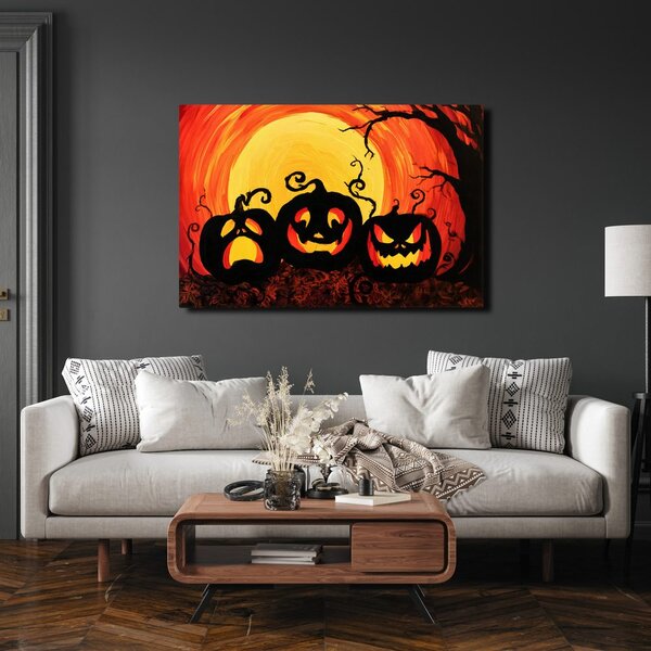 Quadro su tela – Zucca al chiaro di luna piena