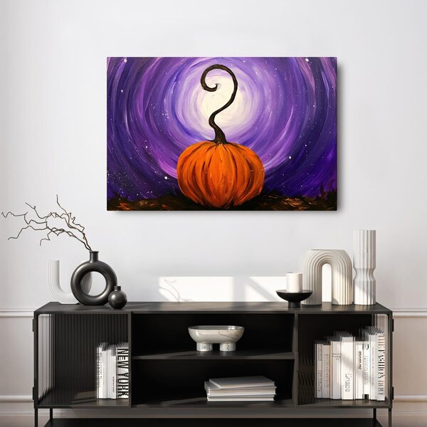 Quadro su tela – Zucca sotto il cielo viola