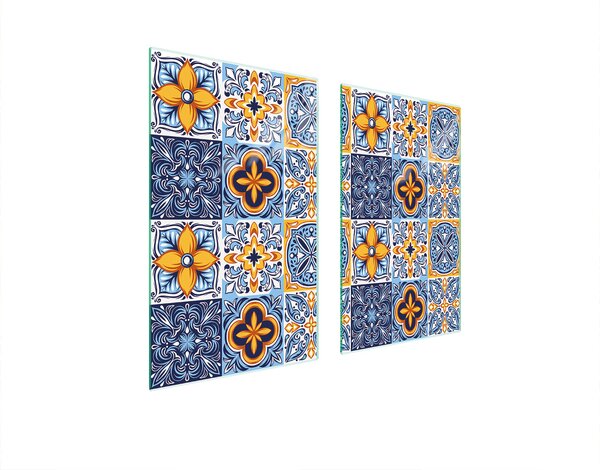 Piastre copri fornelli 2 pezzi 75x52 Copri piano cottura in Vetroceramica tagliere in vetro pezzo di mosaico