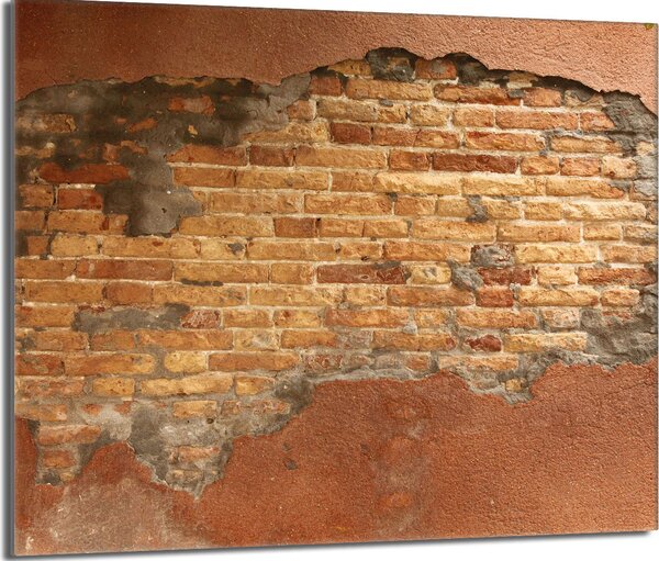 Piastra di copertura del piano cottura 60x52 Coperchio del piano cottura in Vetroceramica Paraspruzzi Piatto in vetro Tagliere decorativo, arancione mattone