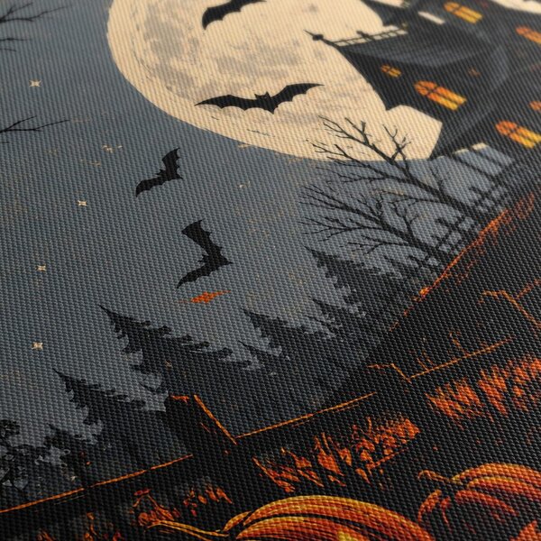 Quadro su tela – Casa stregata sotto la luna piena