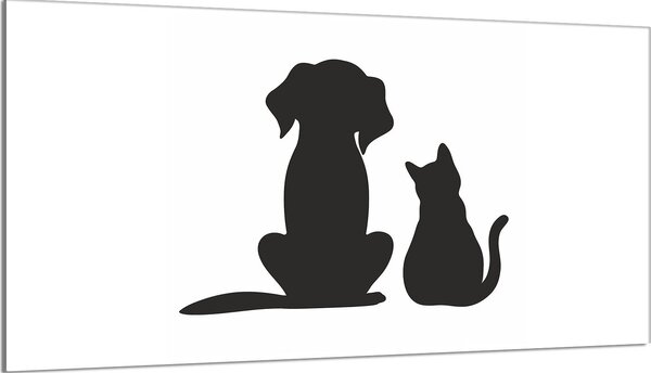 Piastra di copertura del fornello 90x52 copertura del piano cottura in Vetroceramica paraspruzzi piastra di vetro decorazione tagliere, cane gatto