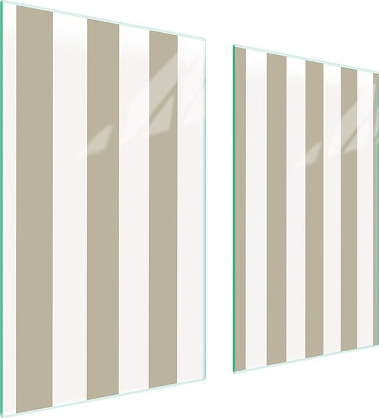 Piastre copri fornelli 2 pezzi 75x52 Copri piano cottura in Vetroceramica tagliere in vetro strisce pezzo