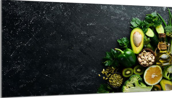 Piastra di copertura del piano cottura 90x52 Piastra di copertura del piano cottura in Vetroceramica alzatina in vetro tagliere decorativo, frutta in ardesia