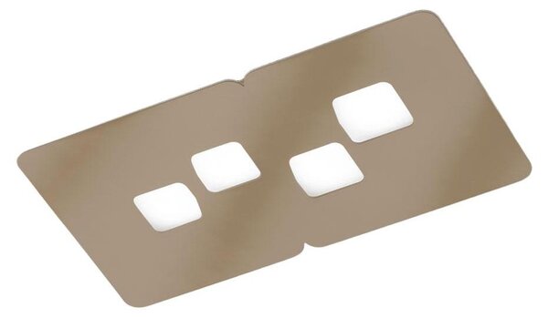 Lampada a soffitto BILBAO P/P - Plafoniera in metallo e metacrilato Tortora 4x8W GX53 - Gea Luce
