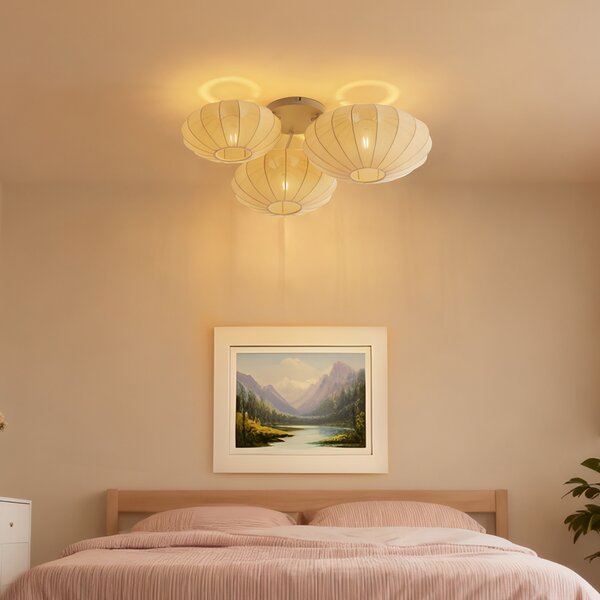 Plafoniera Japandi beige a 3 luci - Multi Bida