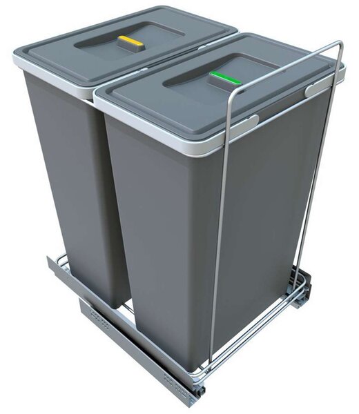 Elletipi Ecofil - Pattumiera incorporata, differenziata, 70 l PF01 53A2