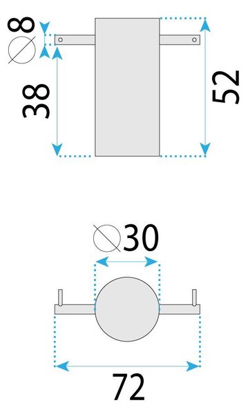Appendino da bagno 64104A SOLO Titan