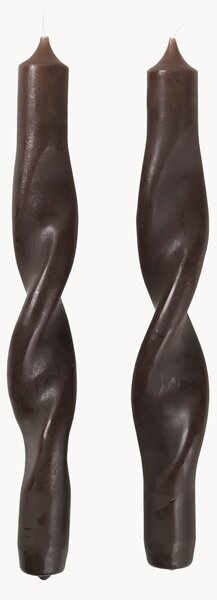 Set di 2 candele a bastoncino fatte a mano Twist