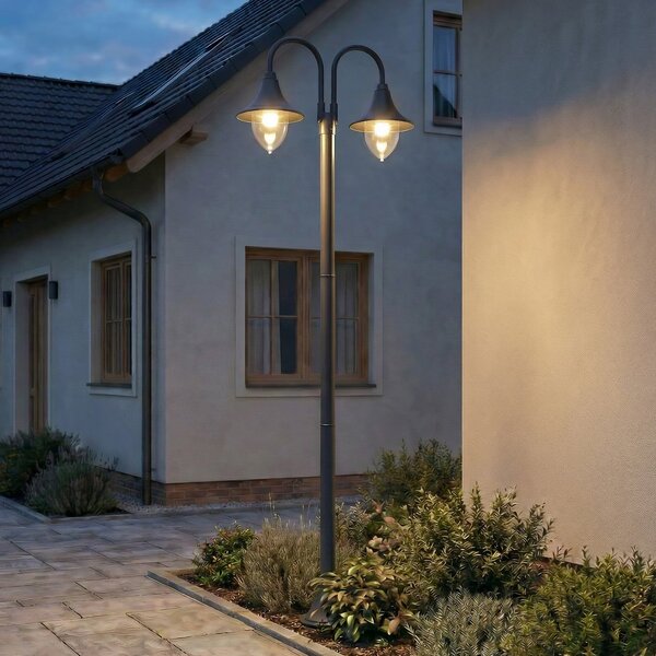 Lampade da esterno Lindby, Madea, dimmerabile, Nero, Metallo, Moderno