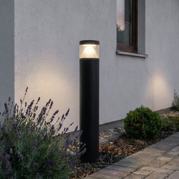 Lampade da esterno Lucande, Darja, Grigio, Terrazza, Metallo, Moderno