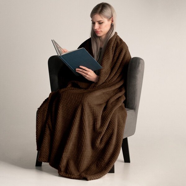 Coperta in microfibra marrone, 220 x 240 cm Henry - DecoKing