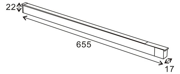 Barra Faretto Led lineare da binario magnetico 16mm Lounge 20W bianco 65cm Bianco caldo 3000K M LEDME