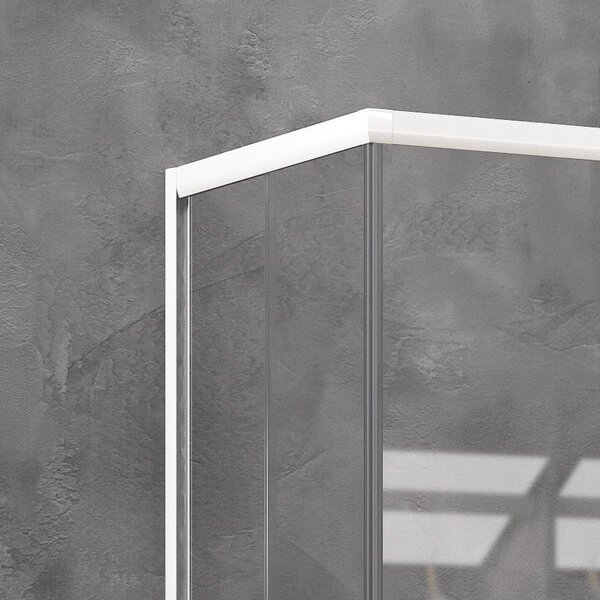 Kamalu box doccia bianco opaco 70x70 doppio scorrevole | ke-1000b