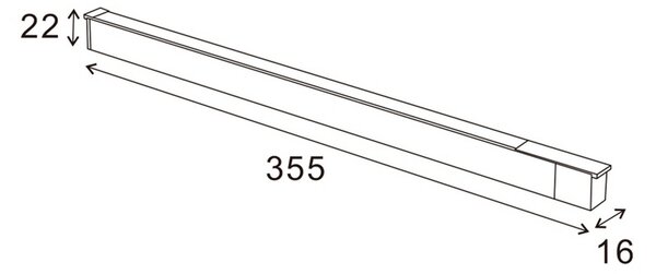 Barra Faretto Led lineare da binario magnetico 16mm Lounge 10W nero 35cm Bianco neutro 4000K M LEDME
