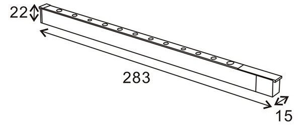 Modulo Faretti Led lineare da binario magnetico 16mm Hallway 12W nero 28cm Bianco neutro 4000K M LEDME