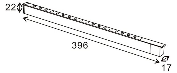 Modulo Faretti Led lineare da binario magnetico 16mm Hallway 18W nero 39cm Bianco freddo 4000K M LEDME