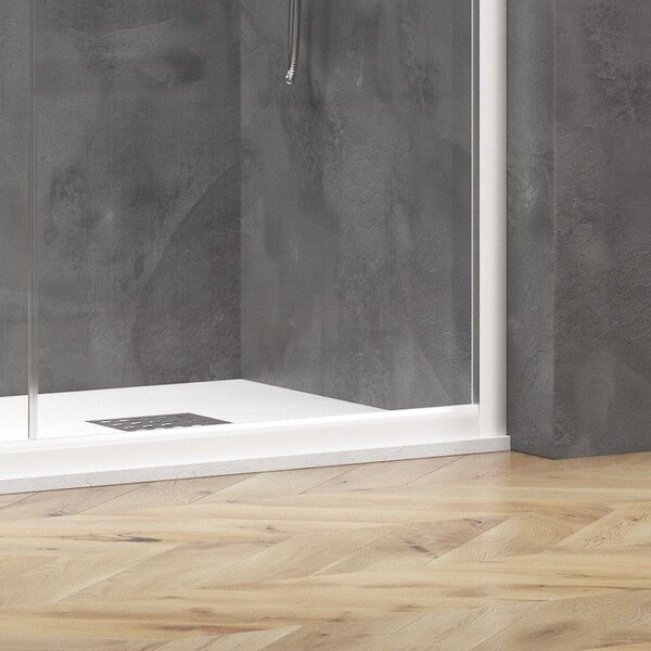 Kamalu box doccia bianco opaco 70x70 doppio scorrevole | ke-1000b