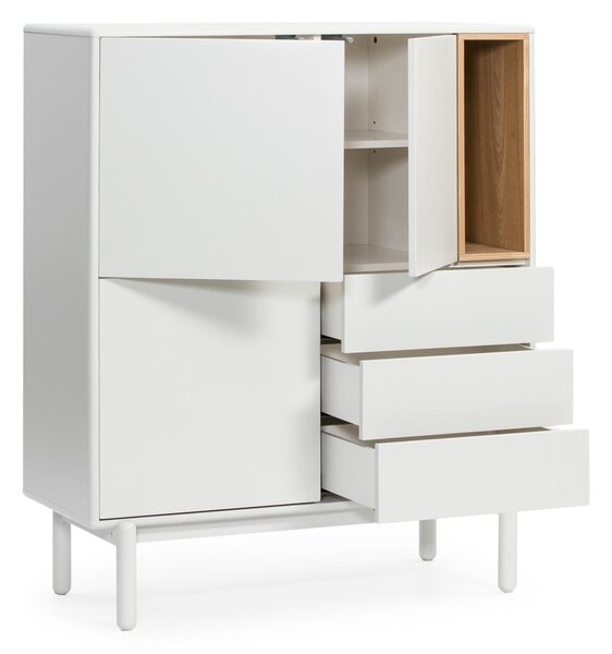 Cassettiera color crema 100x120x40 cm Corvo – Teulat