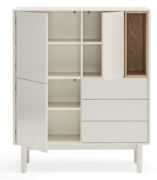 Cassettiera color crema 100x120x40 cm Corvo – Teulat