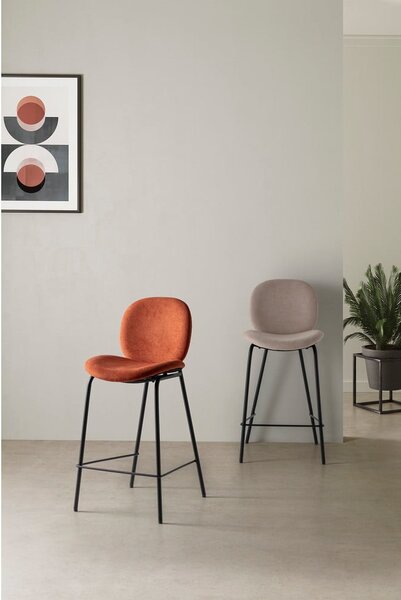 Set di 2 sgabelli da bar in color mattone (altezza seduta 65 cm) Cori - Marckeric