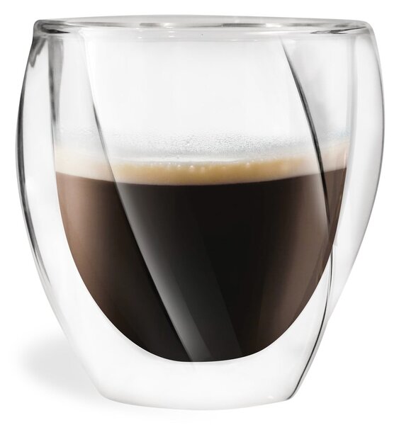 Tazze in set per cappuccino/con parete doppia 2 pz 250 ml Cristallo – Vialli Design
