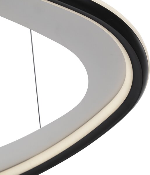 Lampada a sospensione di design nera dimmerabile a 3 livelli - Organico