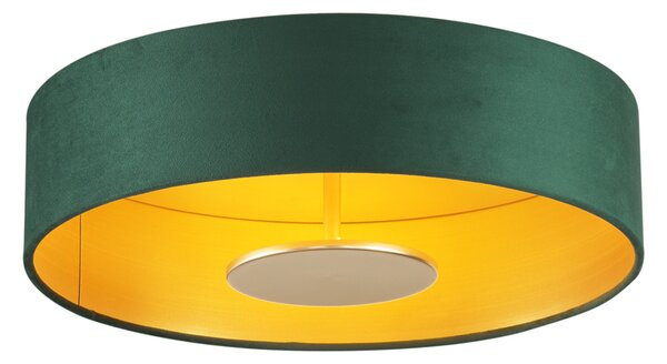 Plafoniera moderna in velluto verde con LED dimmerabile a 3 livelli - Bredow