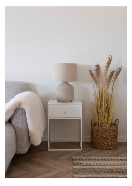 Lampada da tavolo color crema con paralume in tessuto (altezza 46,5 cm) Bilby - House Nordic
