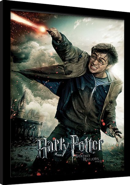 Quadro Harry Potter Deathly Hallows Part 2 - Wand, Poster Incorniciato