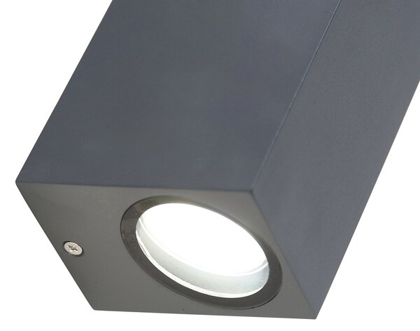 Applique moderna grigio scuro 2 luci IP44 - Baleno