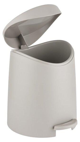 Cestino per la spazzatura grigio tortora in plastica con pedale 3 l Portes – Allstar