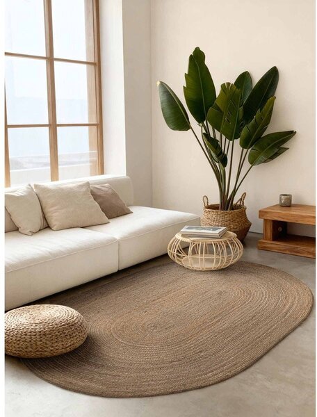 Tappeto colore naturale scuro in iuta reversibile/tessuto a mano 160x230 cm Braided – Hanse Home