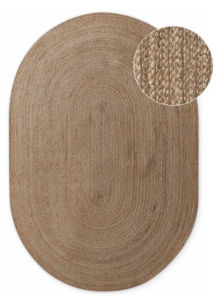 Tappeto colore naturale scuro in iuta reversibile/tessuto a mano 160x230 cm Braided – Hanse Home