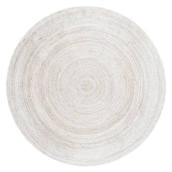 Tappeto rotondo bianco in iuta reversibile/tessuto a mano ø 140 cm Braided – Hanse Home