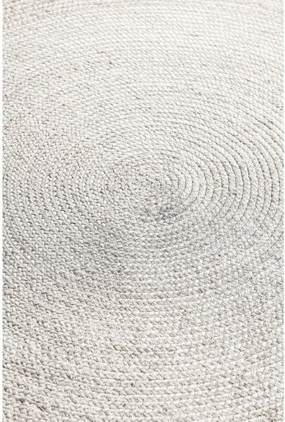 Tappeto rotondo bianco in iuta reversibile/tessuto a mano ø 140 cm Braided – Hanse Home