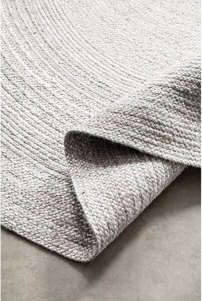 Tappeto rotondo bianco in iuta reversibile/tessuto a mano ø 140 cm Braided – Hanse Home