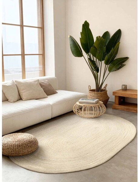 Tappeto colore naturale chiaro in iuta reversibile/tessuto a mano 160x230 cm Braided – Hanse Home