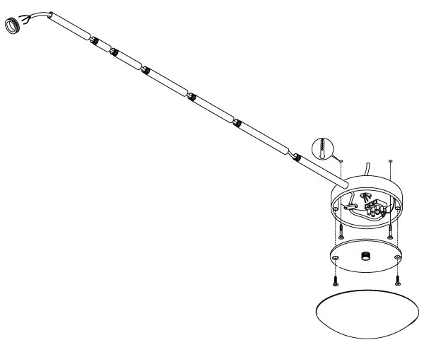 EGLO 88969 - Accessori per lampadario EXTENTION cromo opaco